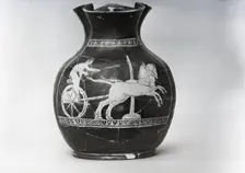 Vase depicting chariot race, Greek, c1955. Creator: Arthur Charles Kirby Ware