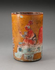 Vase Depicting a Courtly Scene, A.D. 600/800. Creator: Unknown