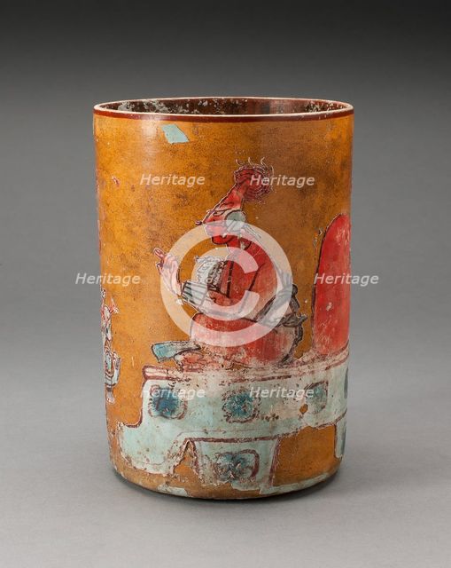Vase Depicting a Courtly Scene, A.D. 600/800. Creator: Unknown.