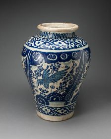 Vase Depicting a Phoenixlike Bird, 1700/50. Creator: Unknown