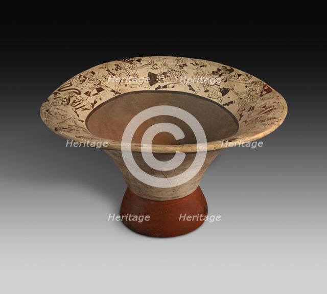 Vase Depicting Warriors in Battle and Capturing Prisoners, 100 B.C./A.D. 500. Creator: Unknown.