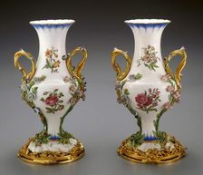 Vase Duplessis, vase about 1752, gilt bronze mount late 19th century. Creators: Jean-Claude Duplessis, Vincennes Porcelain Manufactory
