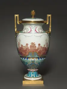 Vase, Feuille dEau, 1858-1862. Creator: Sèvres Porcelain Manufactory (French, est. 1740); Paul Marie Roussel (French, 1804-1877); Emile Renard (French)
