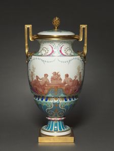 Vase, Feuille dEau, 1858-1862. Creator: Sèvres Porcelain Manufactory (French, est. 1740); Paul Marie Roussel (French, 1804-1877); Emile Renard (French)