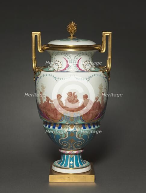 Vase, Feuille dEau, 1858-1862. Creator: Sèvres Porcelain Manufactory (French, est. 1740); Paul Marie Roussel (French, 1804-1877); Emile Renard (French).