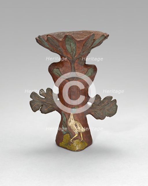 Vase in the Form of a Tropical Plant with Bird and Deity, 1887/88. Creator: Paul Gauguin.