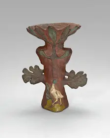 Vase in the Form of a Tropical Plant with Bird and Deity, 1887/88. Creator: Paul Gauguin