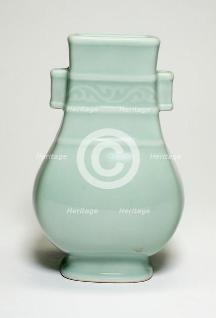 Vase in the Shape of an Ancient Bronze Vessel, Qing dynasty, Qianlong reign, 18th/19th cent. Creator: Unknown.