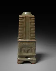 Vase in Shape of Cong: Southern Celadon Ware, 1271-1368. Creator: Unknown