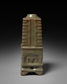 Vase in Shape of Cong: Southern Celadon Ware, 1271-1368. Creator: Unknown