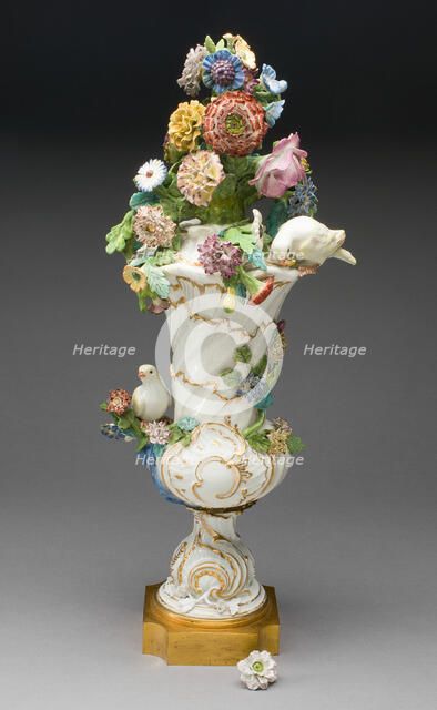 Vase, Meissen, c. 1750. Creator: Meissen Porcelain.