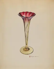Vase (Morning Glory), c. 1937. Creator: Robert Stewart