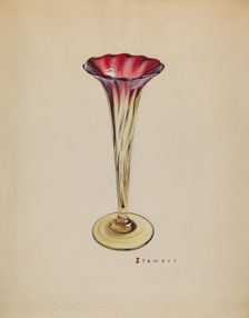 Vase (Morning Glory), c. 1937. Creator: Robert Stewart