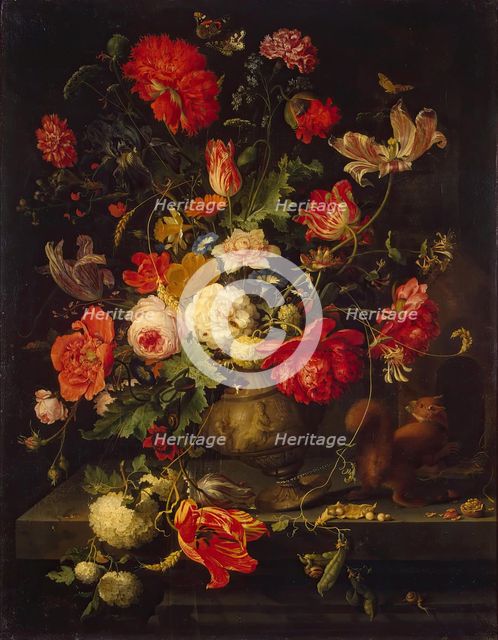 Vase of Flowers, 1660. Creator: Abraham Mignon.