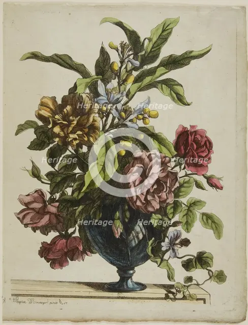 Vase of Flowers, 1660. Creator: Jean-Baptisite Monnoyer.