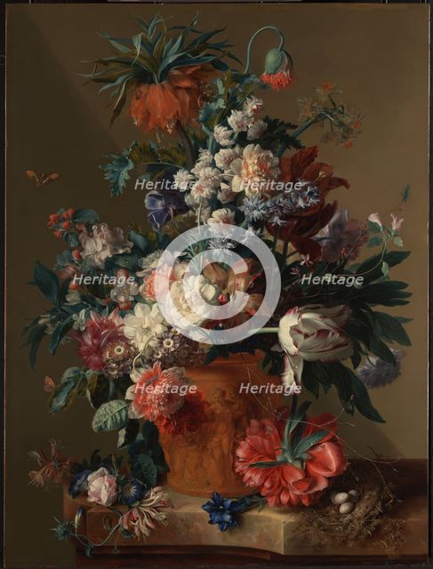 Vase of Flowers, 1722. Artist: Huysum, Jan, van (1682-1749)