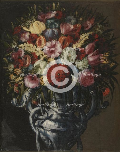 Vase of flowers, 17th century.  Creator: Unknown.