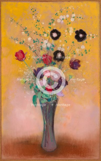 Vase of Flowers, 1916. Creator: Odilon Redon (French, 1840-1916).