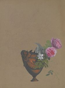 Vase of Flowers, 19th century. Creator: Anon