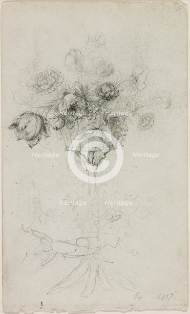 Vase of Flowers, May 1857. Creator: Pierre-Auguste Renoir.