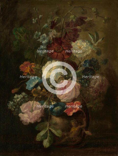 Vase of Flowers, mid-18th century. Creator: Follower of Jan van Huysum.