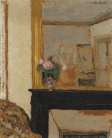 Vase of Flowers on a Mantelpiece, c. 1900. Creator: Edouard Vuillard