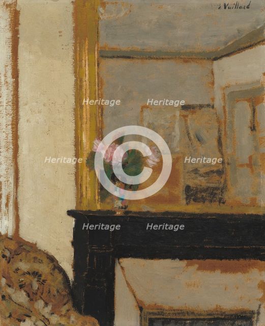 Vase of Flowers on a Mantelpiece, c. 1900. Creator: Edouard Vuillard.