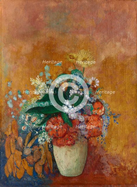 Vase of Flowers, c. 1905. Creator: Odilon Redon (French, 1840-1916).