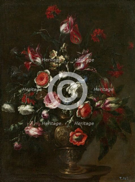 Vase of Flowers, c1676. Creator: Bartolome Perez.