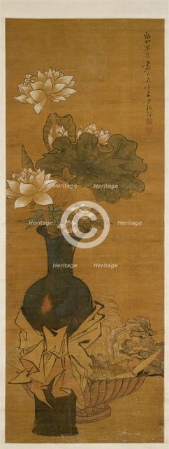 Vase of Flowers. Creator: After Chen Hongshou (Chinese, 1598-1652).