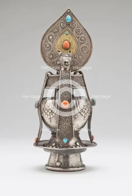 Vase of Immortality with the Head of a Wind-Horse and the Precious Jewel, 18th-early 19th century. Creator: Unknown.