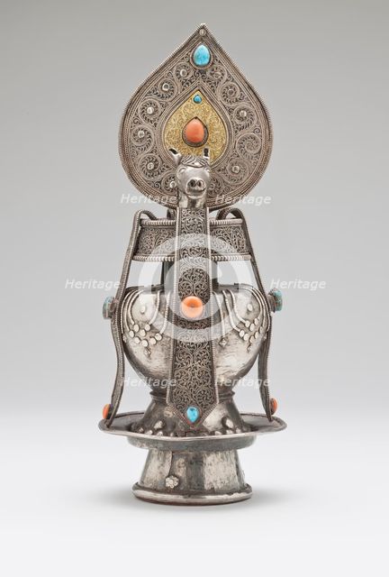 Vase of Immortality with the Head of a Wind-Horse and the Precious Jewel, 18th-early 19th century. Creator: Unknown.