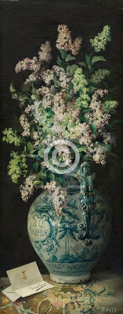 Vase of Lilacs, 1890. Creator: Fernanda Francés y Arribas.