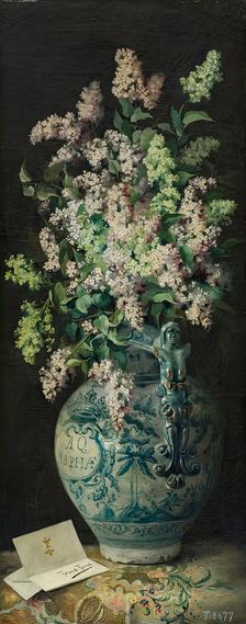 Vase of Lilacs, 1890. Creator: Fernanda Francés y Arribas