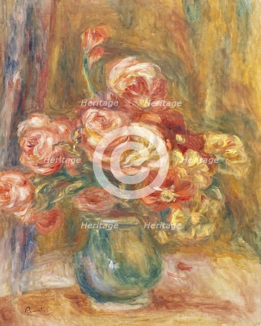 Vase of Roses, between c1890 and c1900. Creator: Pierre-Auguste Renoir.