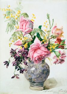 Vase of Roses c1865-1928. Artist: Madeleine Jeanne Lemaire