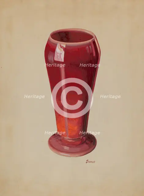 Vase (Opaque Glass), c. 1936. Creator: Robert Stewart.