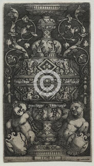 Vase Orné dEnfans, 1531. Creator: Hans Sebald Beham (German, 1500-1550).
