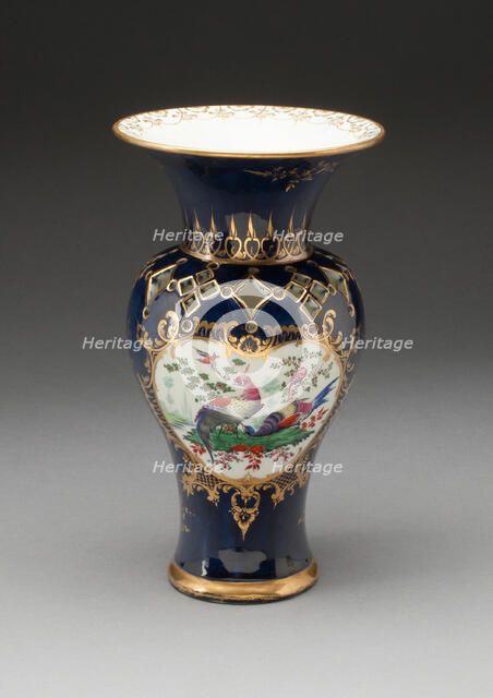 Vase (part of a pair), Worcester, c. 1770. Creator: Royal Worcester.