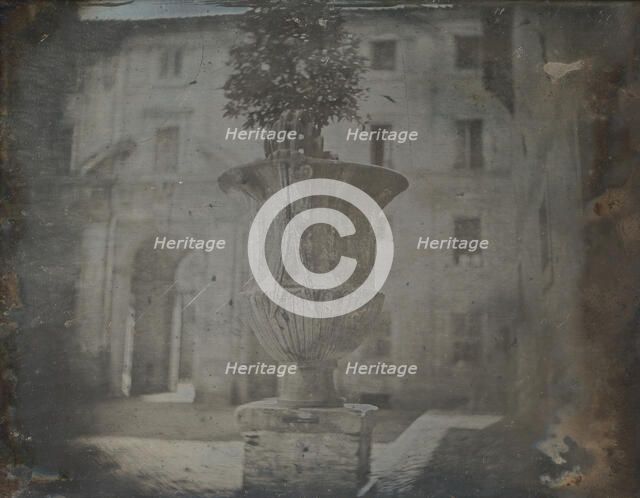 Vase, Santa Cecilia in Trastevere, Rome, 1842. Creator: Joseph Philibert Girault De Prangey.