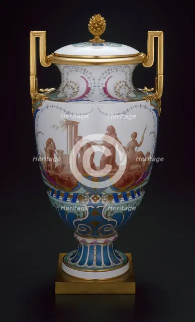 Vase, Sèvres, 1859/60. Creators: Sèvres Porcelain Manufactory, Emile Renaud, Bernard Pine, Paul Roussel.