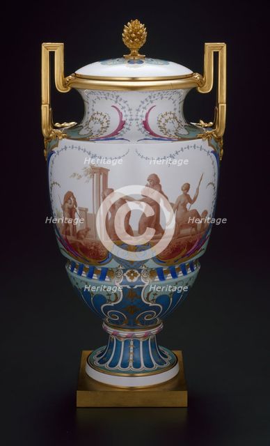 Vase, Sèvres, 1859/60. Creators: Sèvres Porcelain Manufactory, Emile Renaud, Bernard Pine, Paul Roussel.