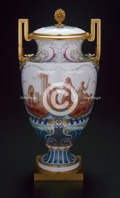 Vase, Sèvres, 1859/60. Creators: Sèvres Porcelain Manufactory, Emile Renaud, Bernard Pine, Paul Roussel.