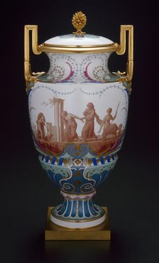 Vase, Sèvres, 1859/60. Creators: Sèvres Porcelain Manufactory, Emile Renaud, Bernard Pine, Paul Roussel