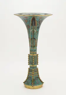 Vase shaped like an archaic gu, Qing dynasty, 1662-1722. Creator: Unknown