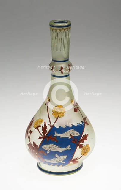 Vase, Silesia, c. 1899. Creators: Fritz Heckert Glass Refinery and Glassworks, Otto Thamm, Max Rede.