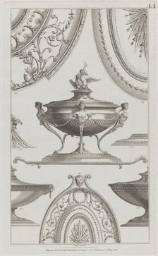 Vases and Vessels, nos. 248-254 ("Designs for Various Ornaments," pl. 44), July 1..., July 17, 1782. Creator: Michelangelo Pergolesi