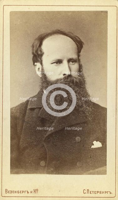 Vasily Vasilyevich Vereshchagin, head-and-shoulders portrait, facing..., between 1880 and 1886. Creator: Unknown.