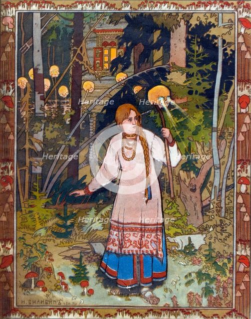 Vasilisa the Beautiful, 1900. Creator: Bilibin, Ivan Yakovlevich (1876-1942).
