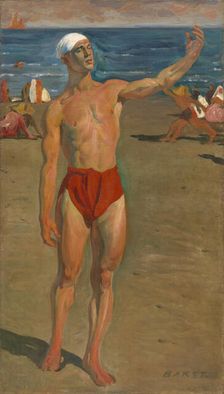 Vaslav Nijinsky on the Lido, 1909